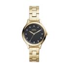 Fossil Laney Three-hand Gold-tone Stainless Steel Watch  Jewelry - Bq3434