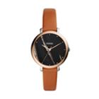 Fossil Jacqueline Three-hand Luggage Leather Watch  Jewelry - Es4378
