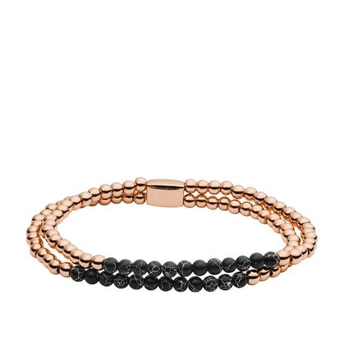 Fossil Black Limestone Beaded Bracelet  Jewelry - Joa00558791