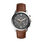 Fossil Neutra Chronograph Light Brown Leather Watch  Jewelry - Fs5408