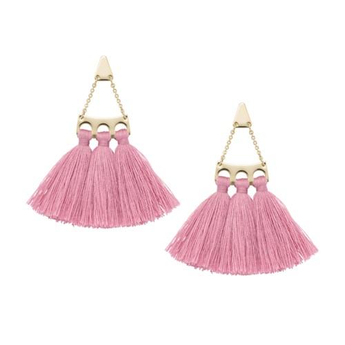 Fossil Wild Rose Brass Fringe Earrings  Jewelry - Ja6957710