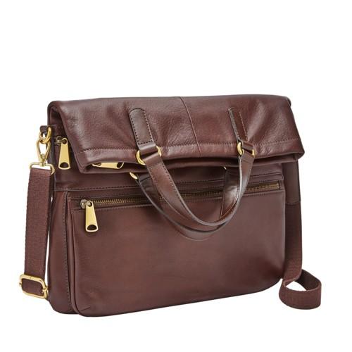 Fossil Explorer Tote  Handbag Espresso- Zb7636206