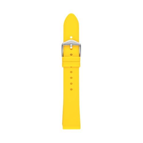 Fossil 18mm Yellow Silicone Strap   - S181402