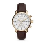 Fossil Rhett Chronograph Brown Leather Watch  Jewelry - Bq1009
