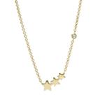 Fossil Shooting Star Gold-tone Stainless Steel Necklace  Jewelry - Jf03161710