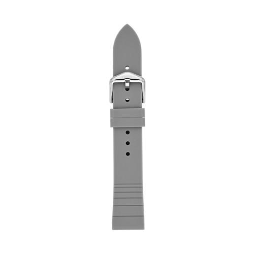 Fossil 18mm Gray Silicone Strap   - S181367
