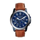 Fossil Grant Chronograph Light Brown Leather Watch  Jewelry - Fs5151