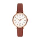 Fossil Jacqueline Three-hand Date Terracotta Leather Watch  Jewelry - Es4413