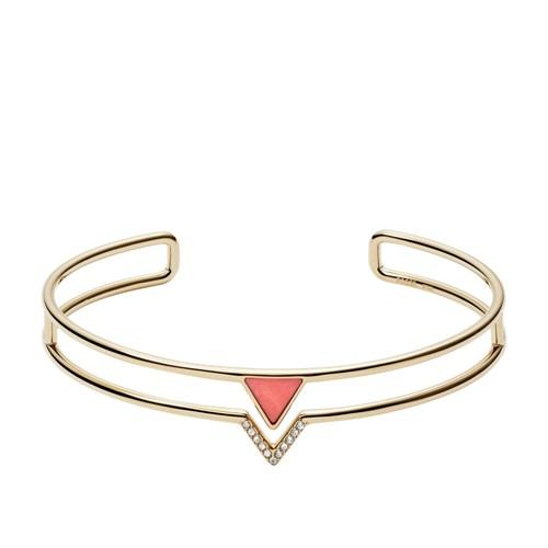 Fossil Triangle Coral Semi-precious Double-wire Bangle  Jewelry - Jf02921710