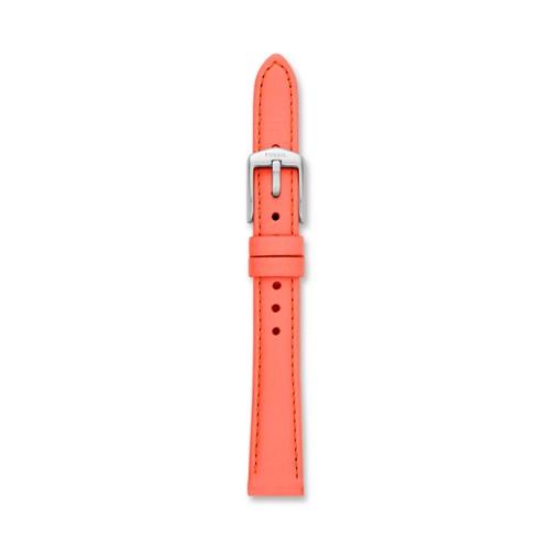 Fossil 14mm Neon Coral Leather Watch Strap   - S141142