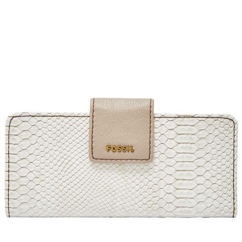Fossil Madison Slim Clutch  Wallet Off White- Swl3082163