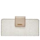 Fossil Madison Slim Clutch  Wallet Off White- Swl3082163