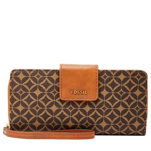 Fossil Madison Slim Clutch  Wallet Multi Brown- Swl2029249