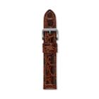 Fossil Defender 20mm Leather Watch Strap - Brown Croco Des1011