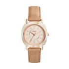 Fossil Idealist Three-hand Sand Leather Watch  Jewelry - Es4282