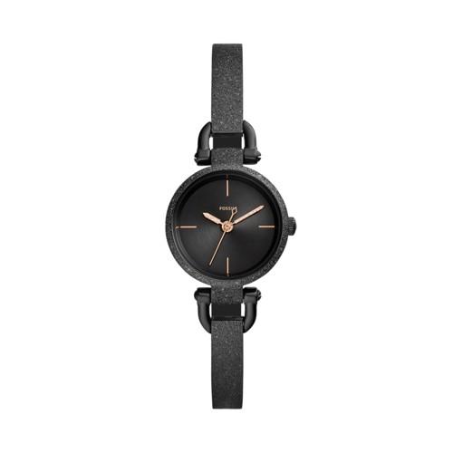 Fossil Georgia Mini Three-hand Black Stainless Steel Watch  Jewelry - Es4480