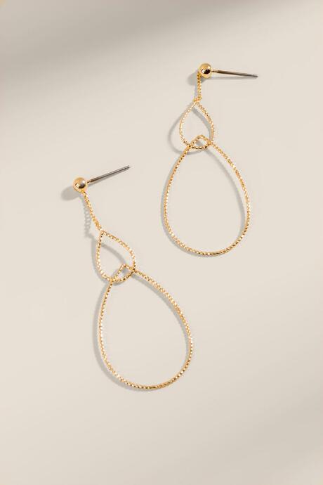 Francesca's Jamie Teardrop Linear Earrings - Gold