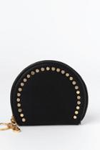 Francesca's Payton Studded Coin Pouch - Black