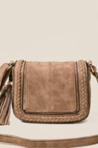 Francescas Zahra Braided Mini Crossbody - Cognac