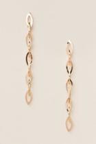 Francesca's Arden Linked Chain Linear Earrings - Gold