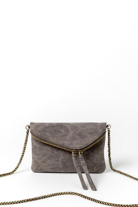 Francesca's Teagan Mini Angled Crossbody - Dark Grey