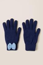 Francesca's Annabel Bow Gloves - Navy