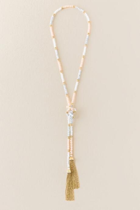Francesca's Aubrey Beaded Wrap Necklace In Pastel - Multi