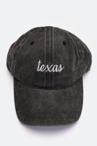 Francesca's Texas Embroidered Baseball Hat - Gray