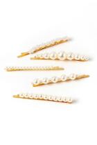 Francesca's Megan 5 Pk Pearl Bobby Pins - Pearl