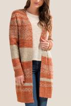 Francesca's Helga Boucle Abstract Cardigan - Amber