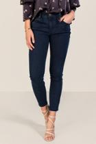 Harper Mid Rise Back Bow Zipper Hem Jeans - Dark
