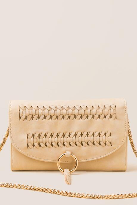Francesca's Carys Whipstitch Wallet Crossbody - Ivory