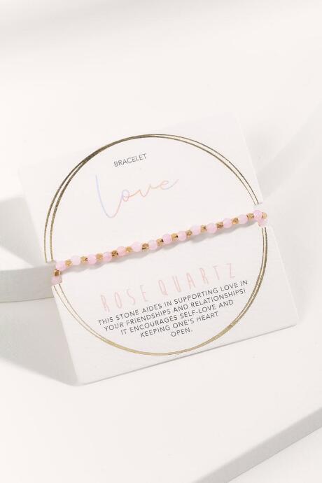 Francesca Inchess Julie Powerstone Carded Bracelet - Pale Pink