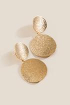 Francesca's Gia Double Circle Drop Earrings - Gold