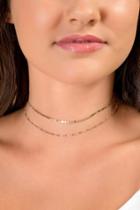 Francesca's Linsey Multi-strand Choker Necklace - Rose