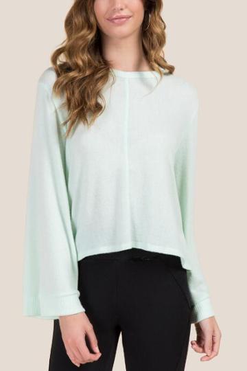 Sweet Claire Xanthe Dolman Sleeve Crop Top - Mint