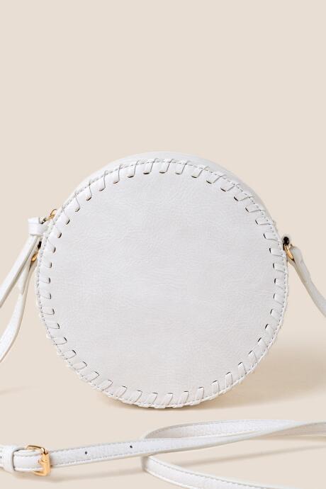 Francesca's Lou Whipstitch Canteen Crossbody - Light Gray