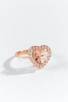 Francesca's Adeline Cz Heart Ring - Rose/gold