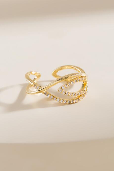 Francesca's Kelsey Open Shapes Ring - Gold