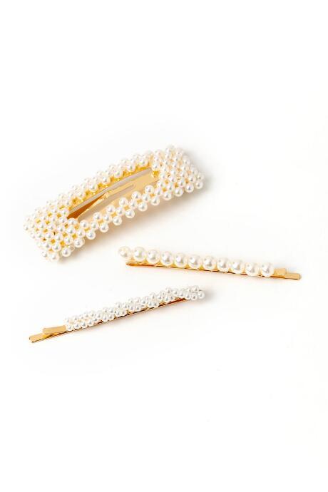 Francesca's Kathy 3pk Pearl Bobby Pins - Pearl