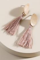 Francesca's Genevieve Tassel Earrings In Taupe - Taupe