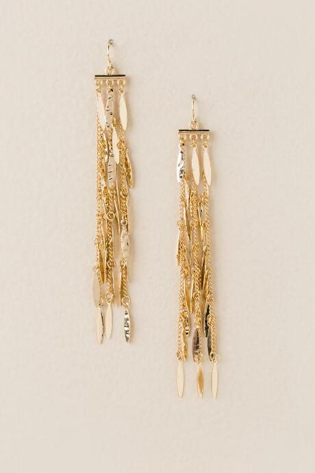Francesca's Carah Chain Duster Earring - Gold