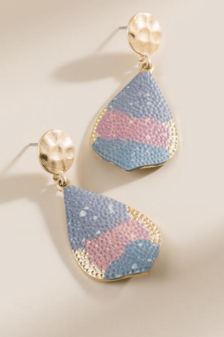 Francesca's Aaliyah Splatter Paint Teardrop Earrings - Multi