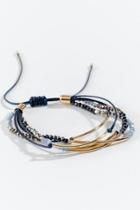 Francesca's Shonte Pull Tie Bracelet In Navy - Navy