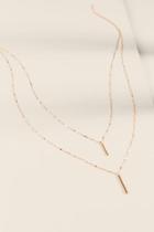 Francesca's Allyson Sparkle Chain Layered Necklace - Gold