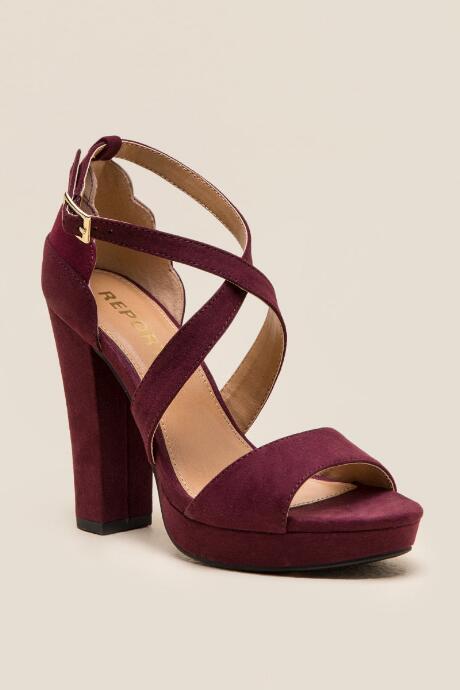 Report Lylah Strappy Platform Heel - Burgundy