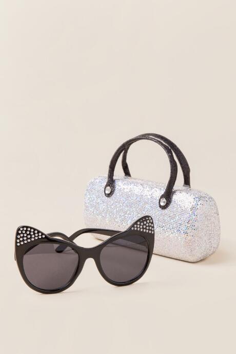 Francescas Kids Cat Eye Sunglasses Set - Black
