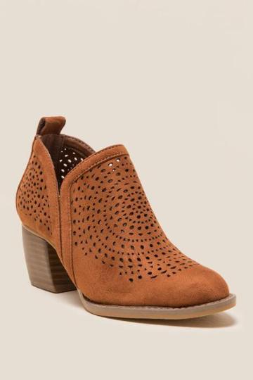 G.c. Shoes Ricky Laser Cut Ankle Boot - Tan