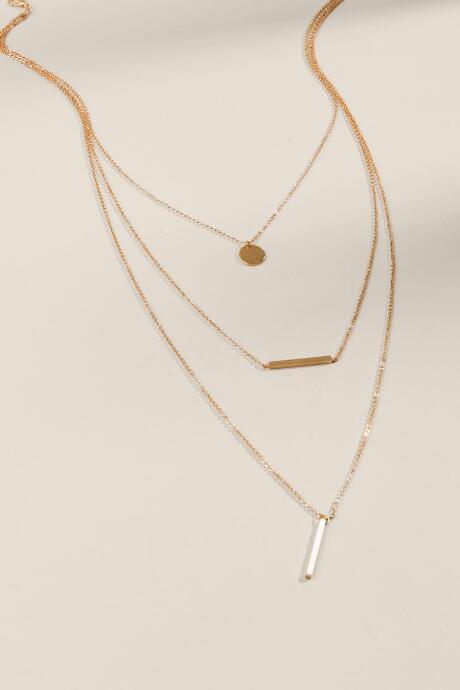 Francesca's Kaitlin Multi Layered Necklace - Gold
