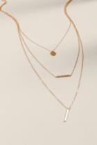 Francesca's Kaitlin Multi Layered Necklace - Gold